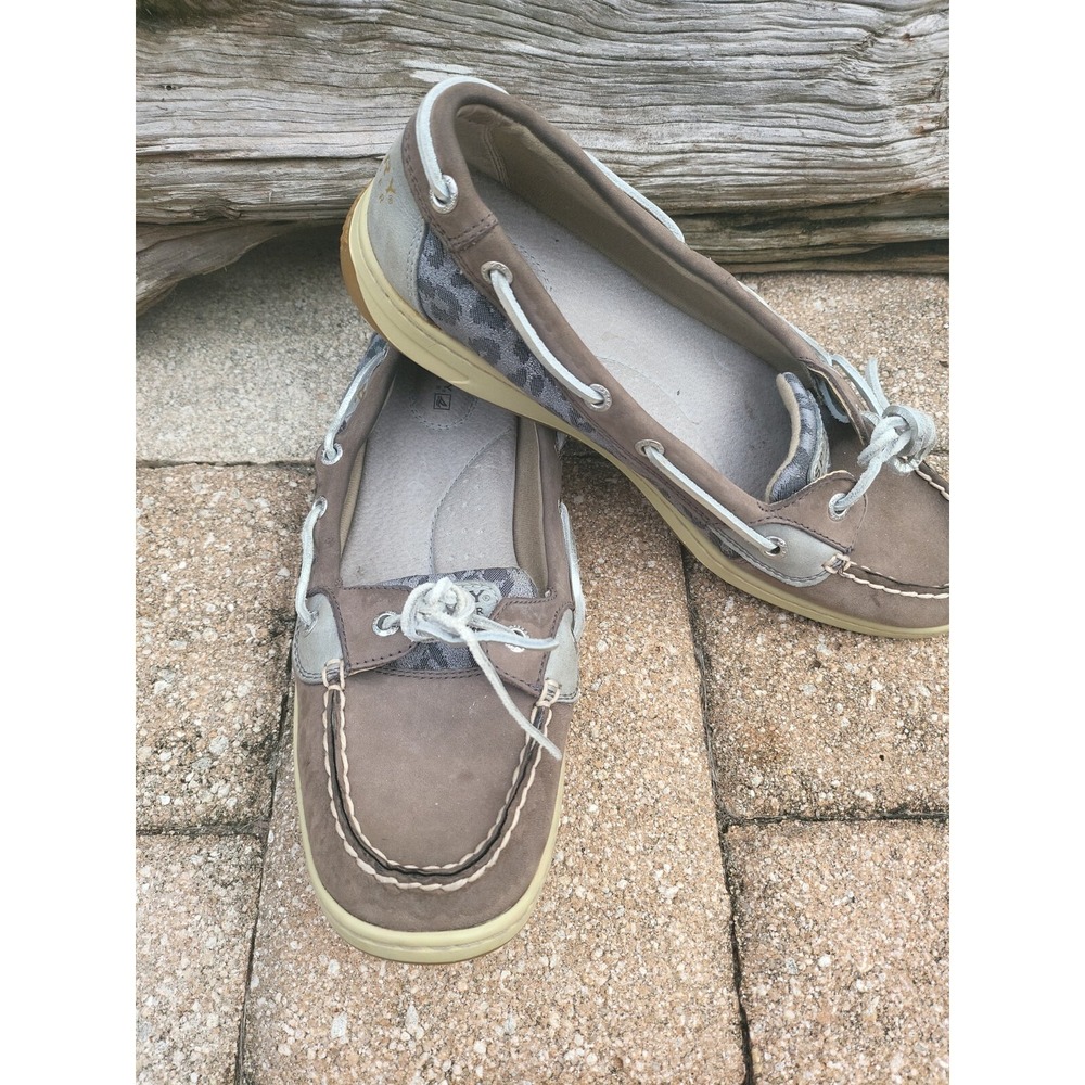 Sperry Woman's Top Sider Leopard Print Boat Shoe Loafer Size 10M